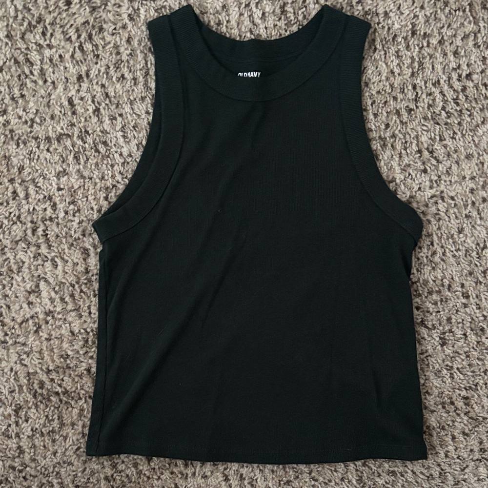 Old Navy Women's Classic Dark Green Muscle Tee
